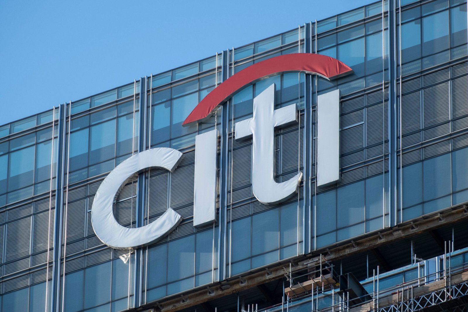 Citigroup logo on a building